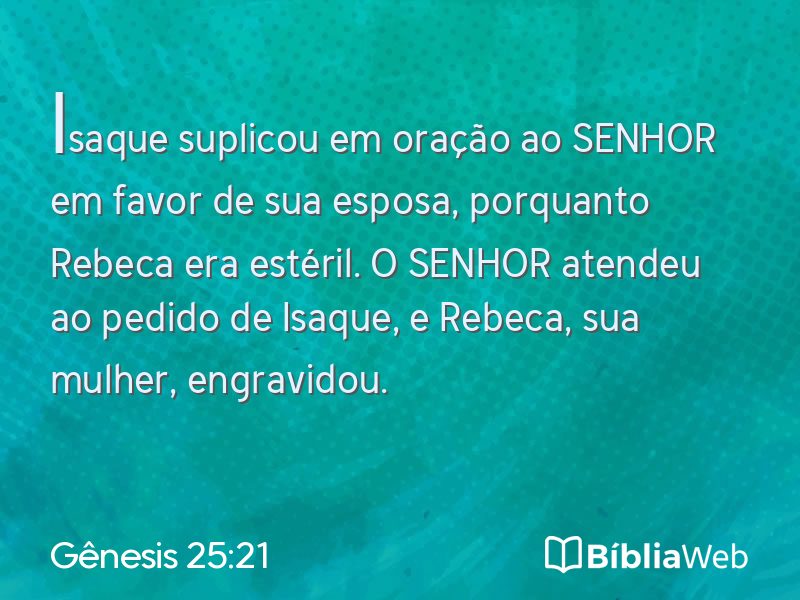 Gênesis 25:21 em imagem para compartilhar