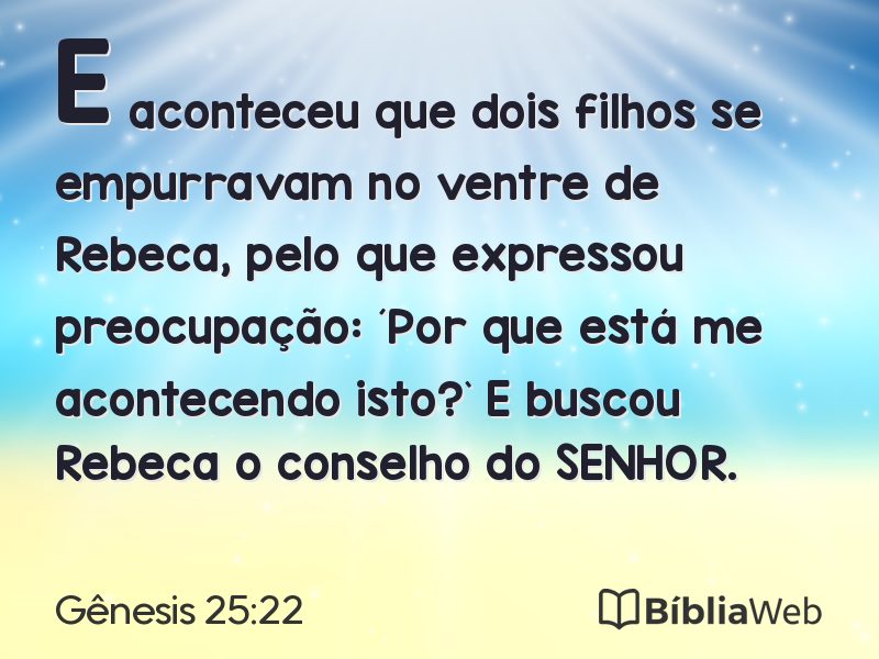 Gênesis 25:22 em imagem para compartilhar