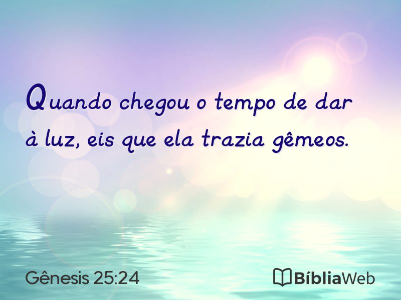 Gênesis 25:24 em imagem para compartilhar