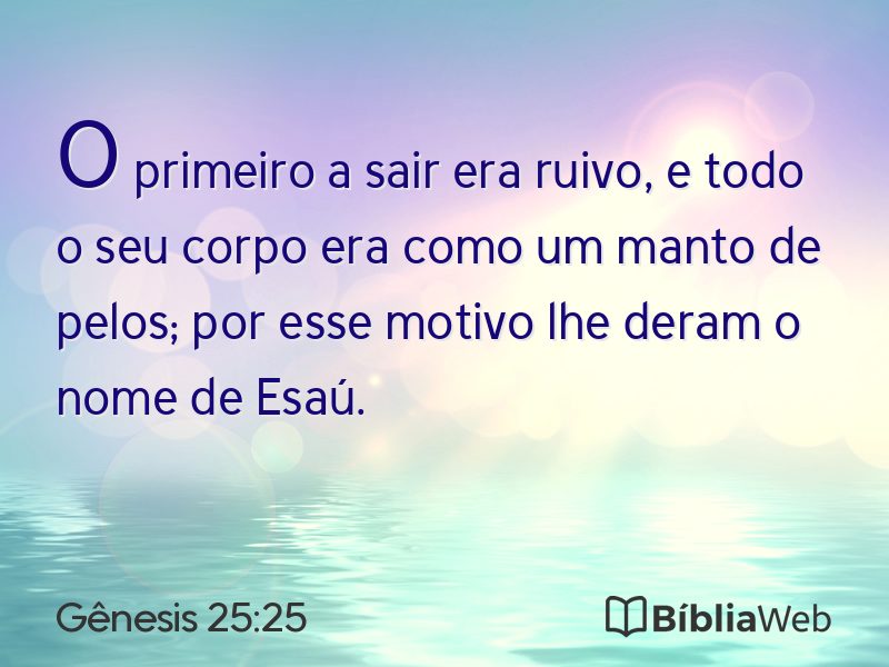 Gênesis 25:25 em imagem para compartilhar