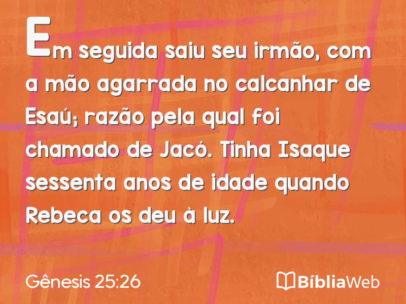 Gênesis 25:26 em imagem para compartilhar