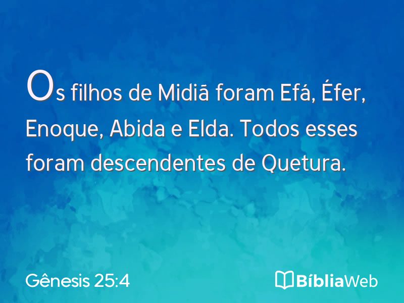 Gênesis 25:4 em imagem para compartilhar