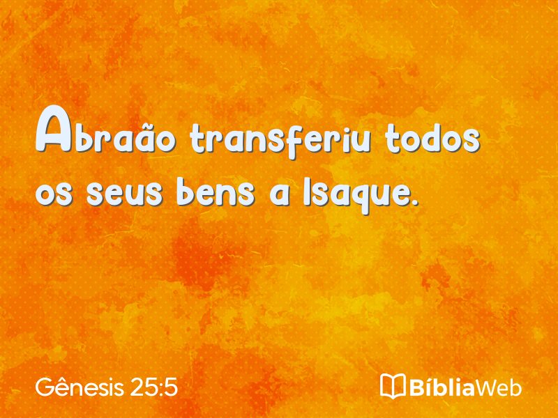 Gênesis 25:5 em imagem para compartilhar