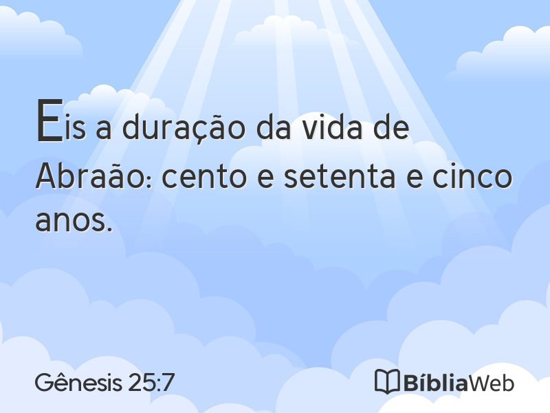 Gênesis 25:7 em imagem para compartilhar