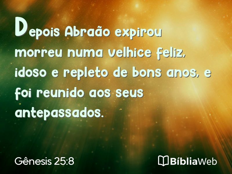 Gênesis 25:8 em imagem para compartilhar