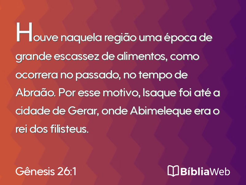 Gênesis 26:1 em imagem para compartilhar
