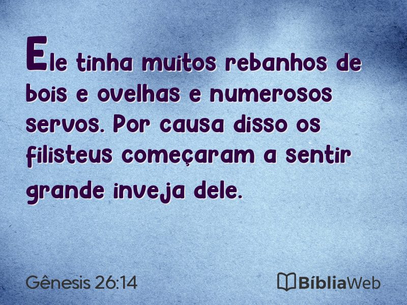 Gênesis 26:14 em imagem para compartilhar