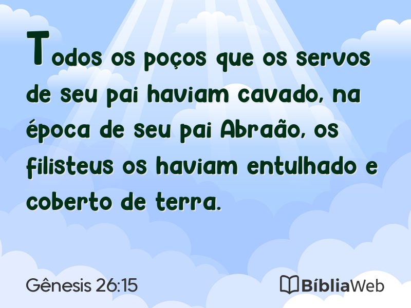 Gênesis 26:15 em imagem para compartilhar
