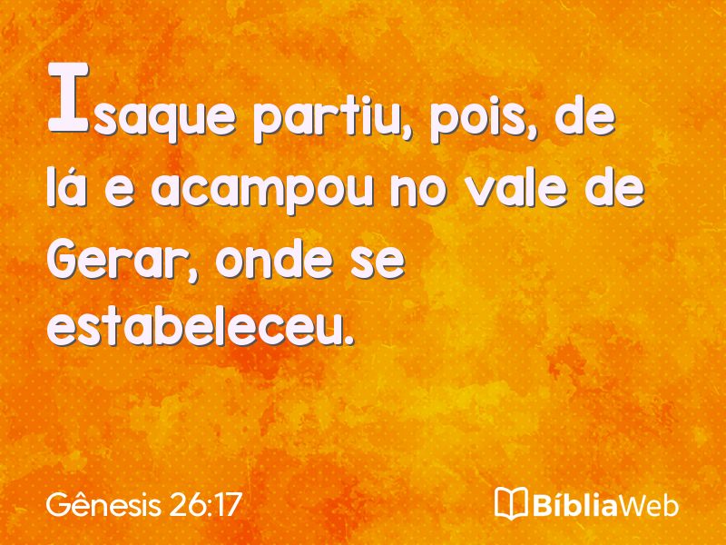 Gênesis 26:17 em imagem para compartilhar
