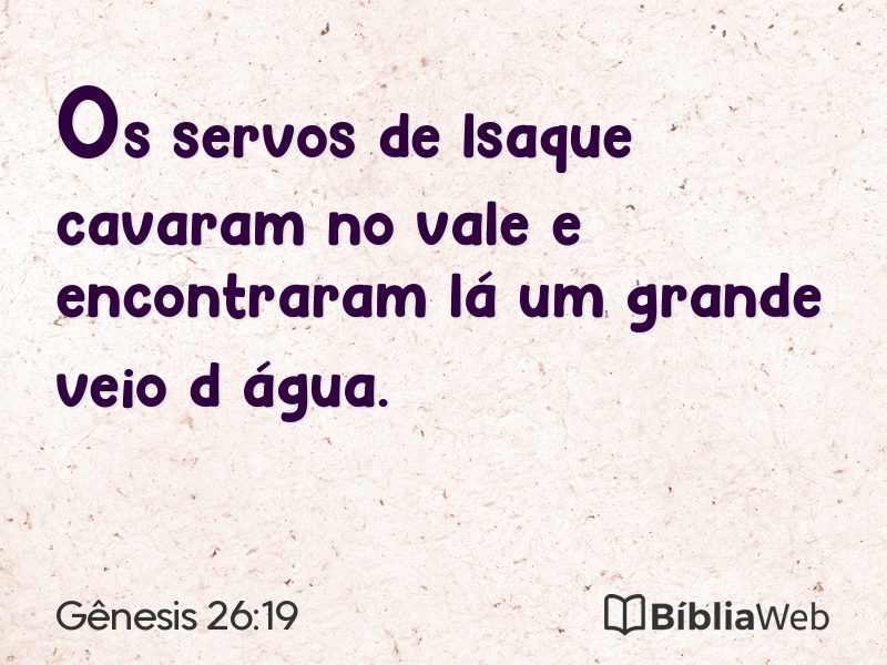 Gênesis 26:19 em imagem para compartilhar