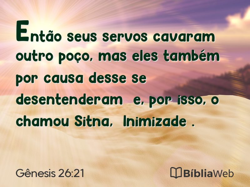 Gênesis 26:21 em imagem para compartilhar
