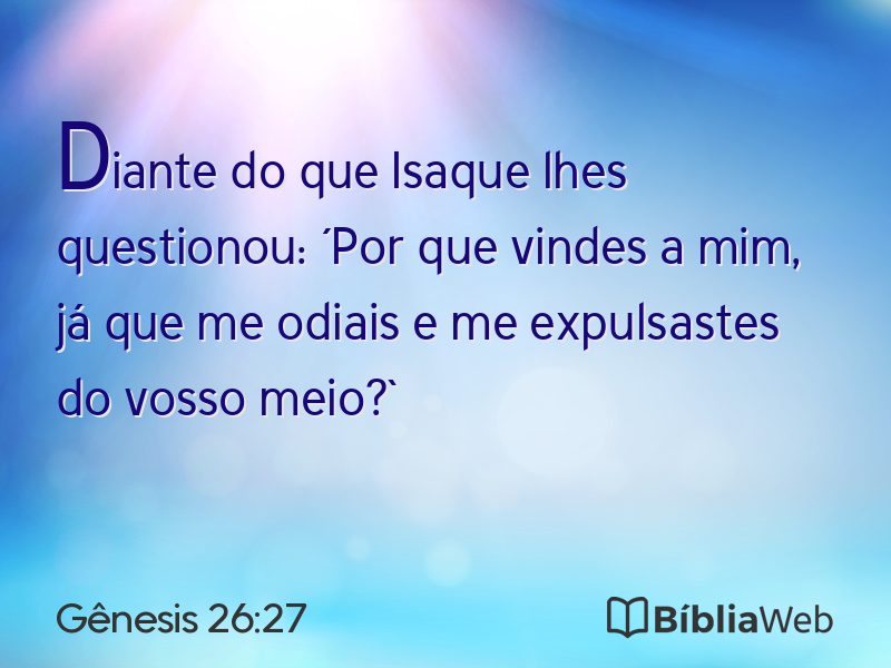 Gênesis 26:27 em imagem para compartilhar