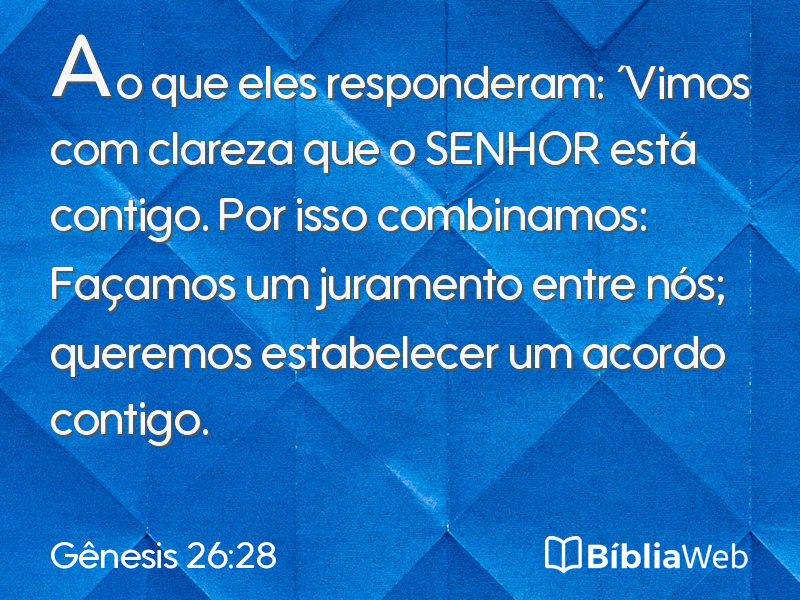 Gênesis 26:28 em imagem para compartilhar