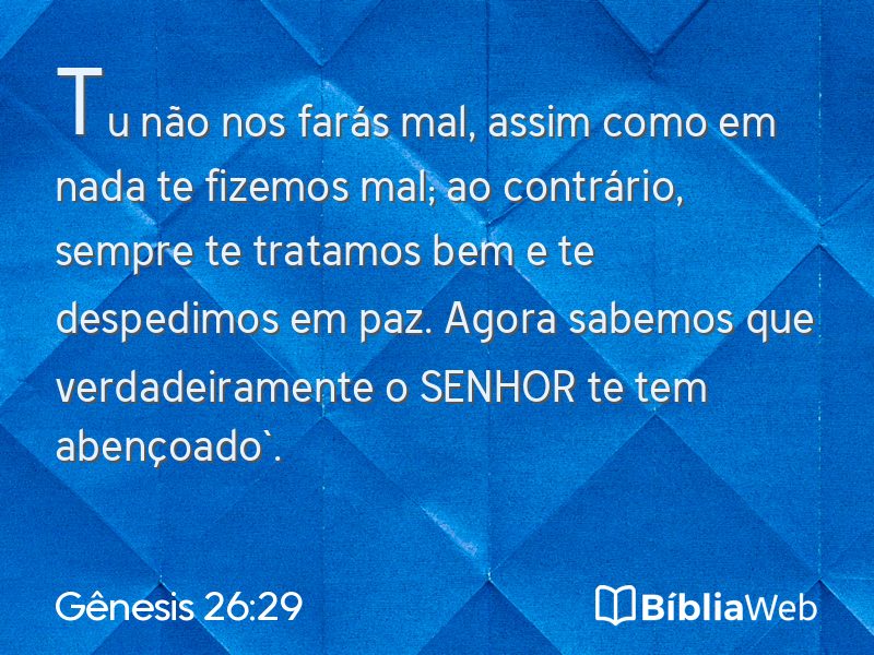 Gênesis 26:29 em imagem para compartilhar