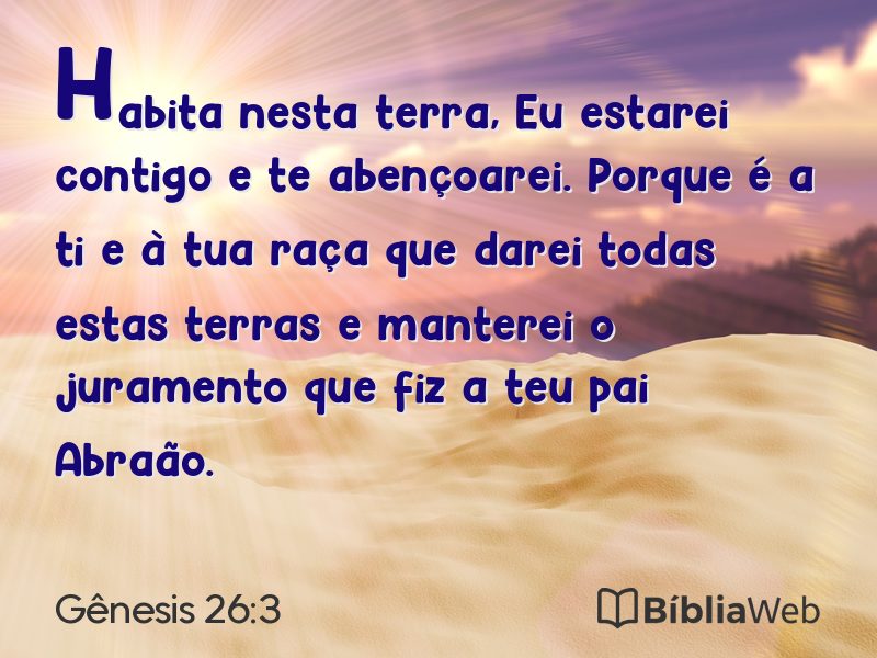 Gênesis 26:3 em imagem para compartilhar