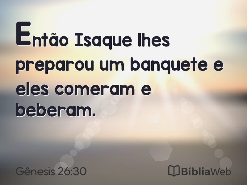 Gênesis 26:30 em imagem para compartilhar