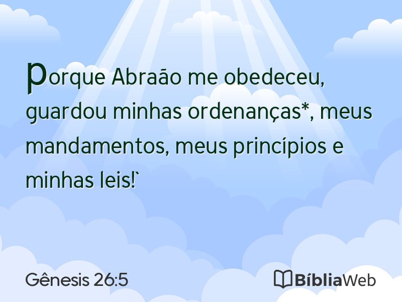 Gênesis 26:5 em imagem para compartilhar