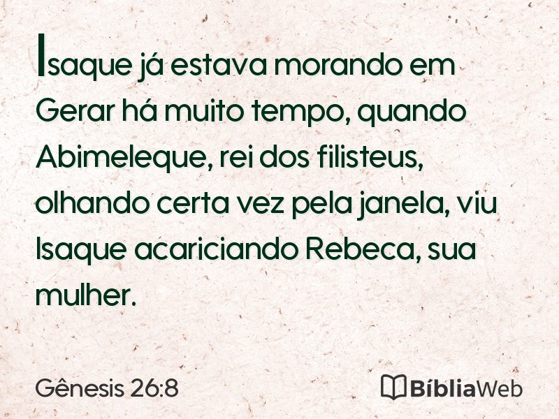 Gênesis 26:8 em imagem para compartilhar