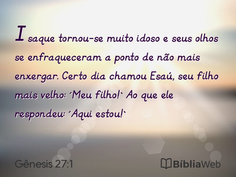 Gênesis 27:1 em imagem para compartilhar
