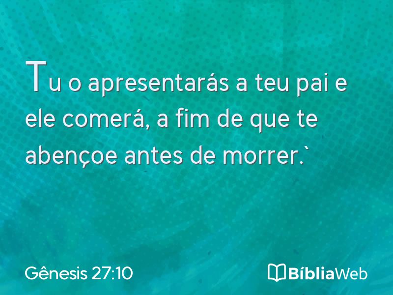 Gênesis 27:10 em imagem para compartilhar