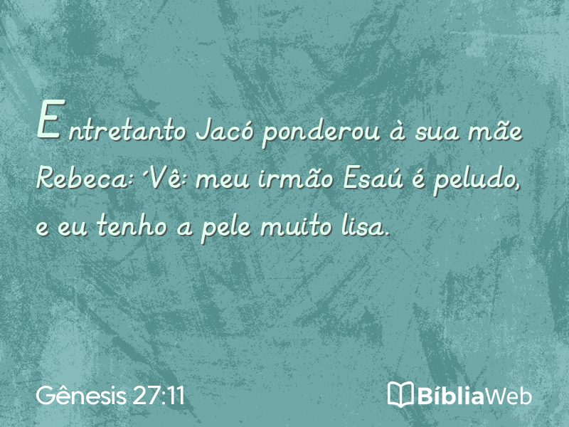 Gênesis 27:11 em imagem para compartilhar
