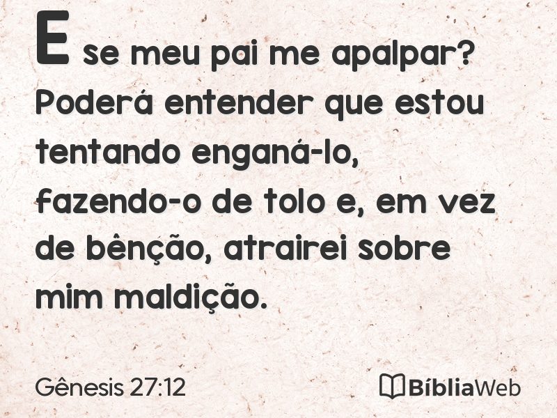 Gênesis 27:12 em imagem para compartilhar