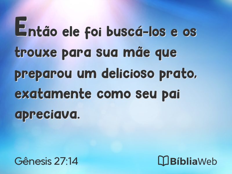 Gênesis 27:14 em imagem para compartilhar