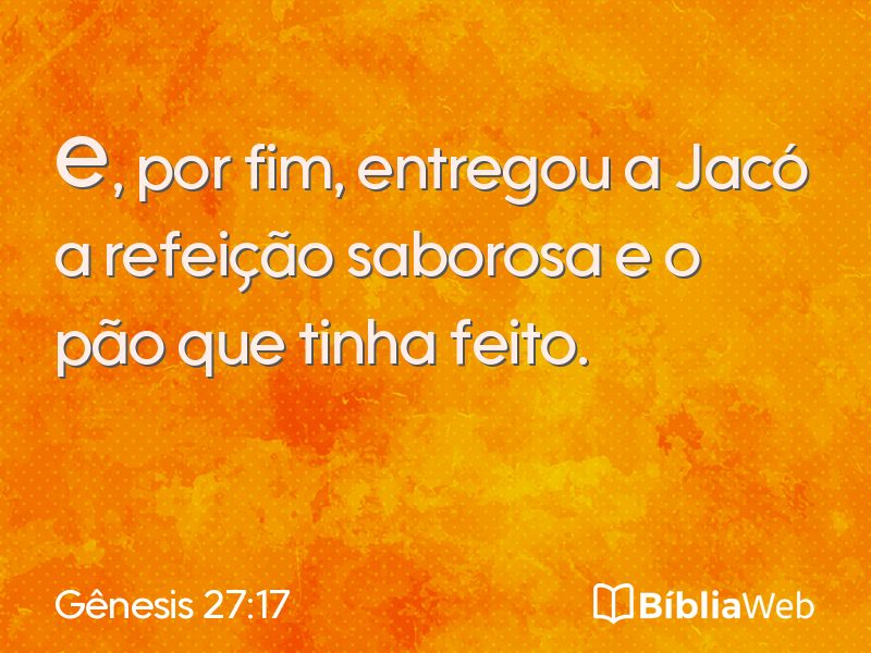 Gênesis 27:17 em imagem para compartilhar