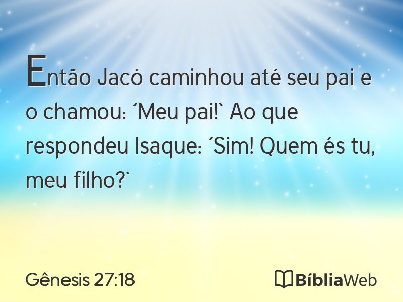 Gênesis 27:18 em imagem para compartilhar