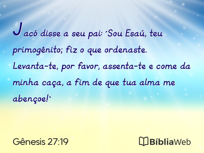 Gênesis 27:19 em imagem para compartilhar