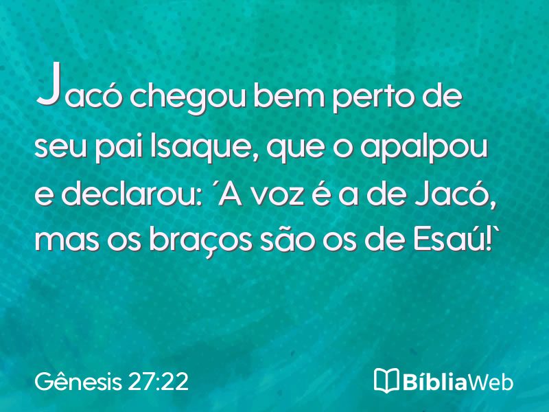 Gênesis 27:22 em imagem para compartilhar
