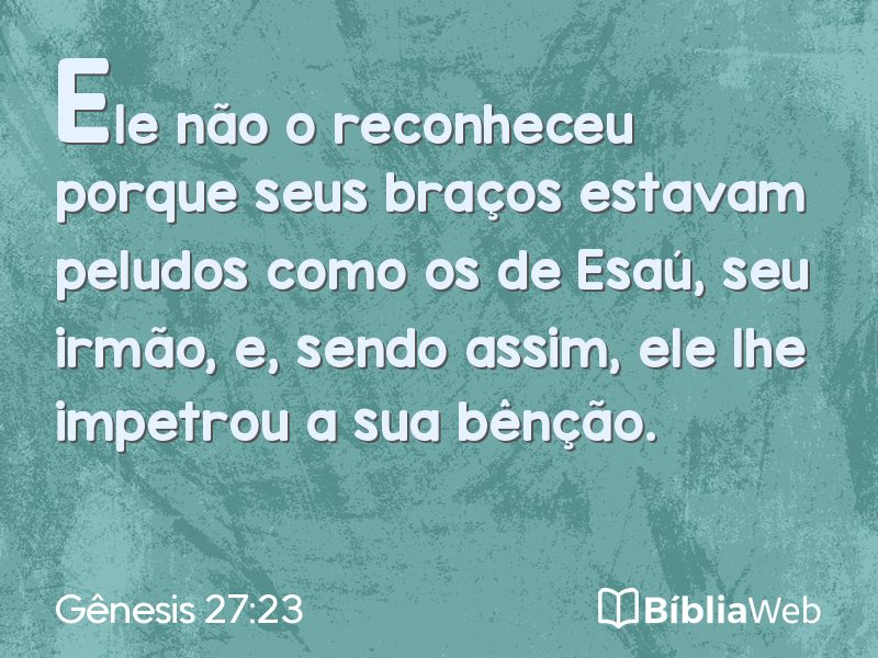 Gênesis 27:23 em imagem para compartilhar