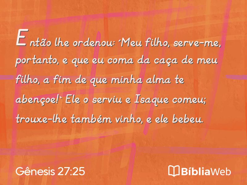 Gênesis 27:25 em imagem para compartilhar