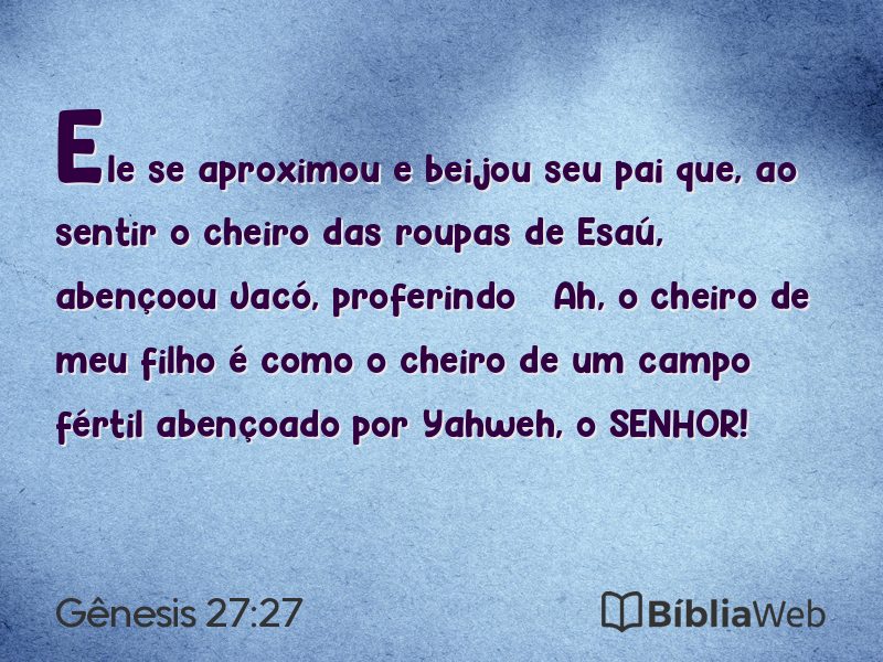 Gênesis 27:27 em imagem para compartilhar