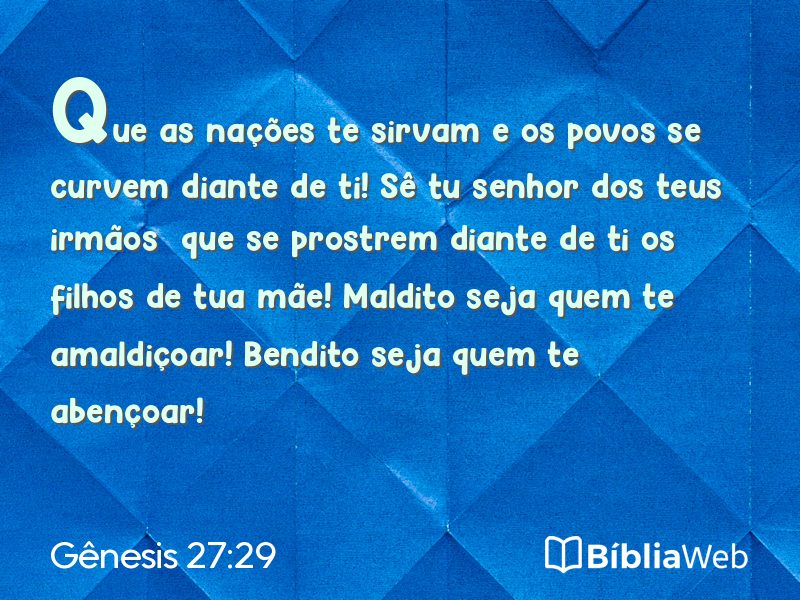 Gênesis 27:29 em imagem para compartilhar