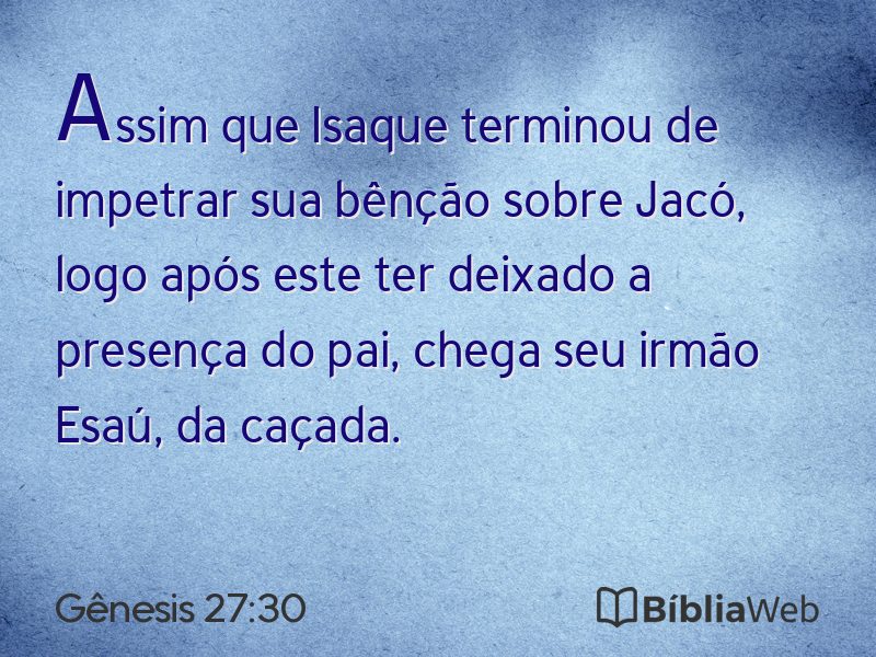 Gênesis 27:30 em imagem para compartilhar