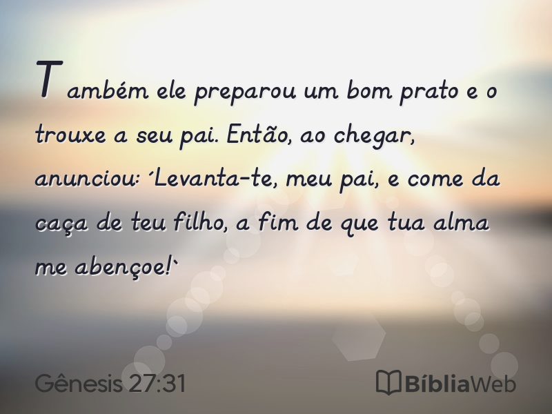 Gênesis 27:31 em imagem para compartilhar