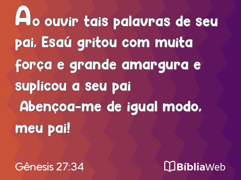 Gênesis 27:34 em imagem para compartilhar