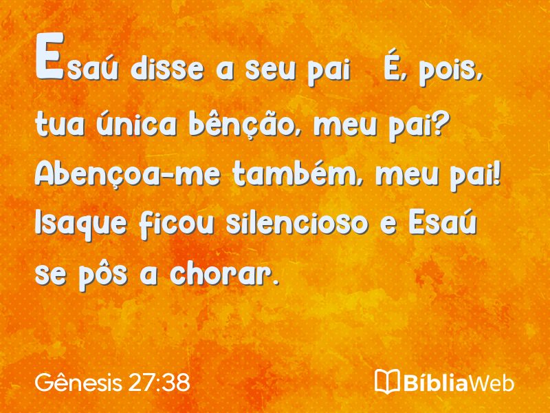 Gênesis 27:38 em imagem para compartilhar