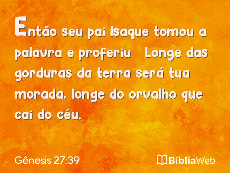 Gênesis 27:39 em imagem para compartilhar