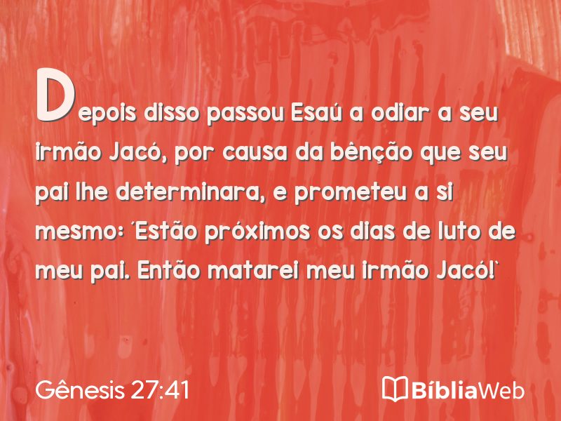 Gênesis 27:41 em imagem para compartilhar