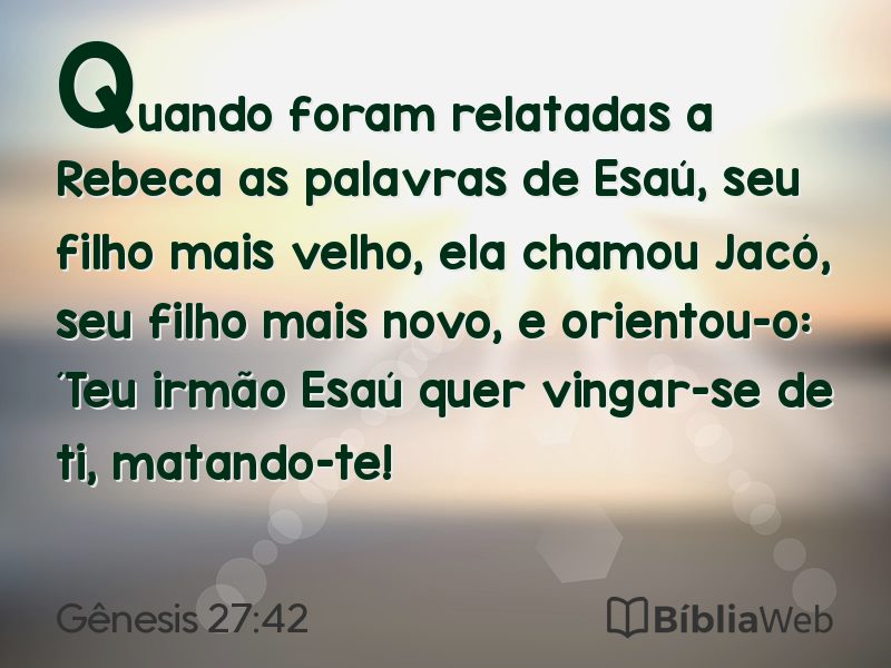 Gênesis 27:42 em imagem para compartilhar