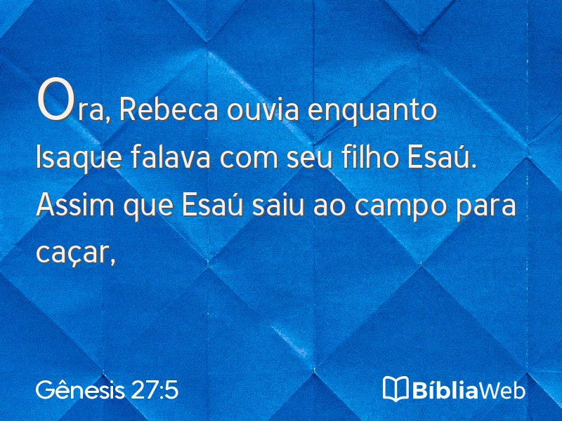 Gênesis 27:5 em imagem para compartilhar