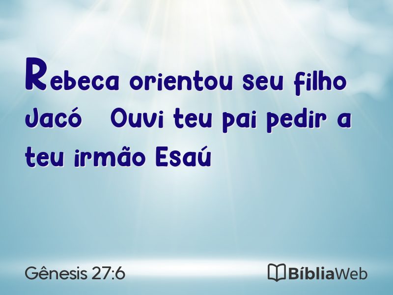 Gênesis 27:6 em imagem para compartilhar