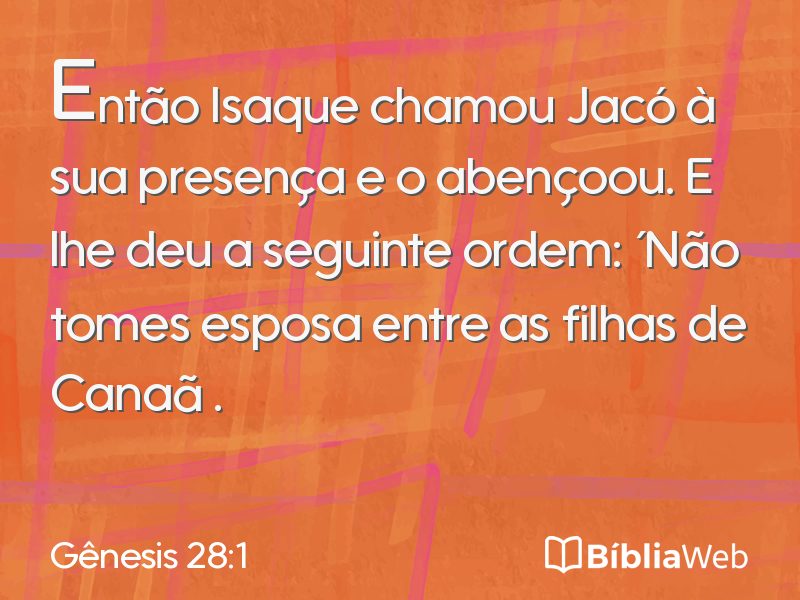 Gênesis 28:1 em imagem para compartilhar