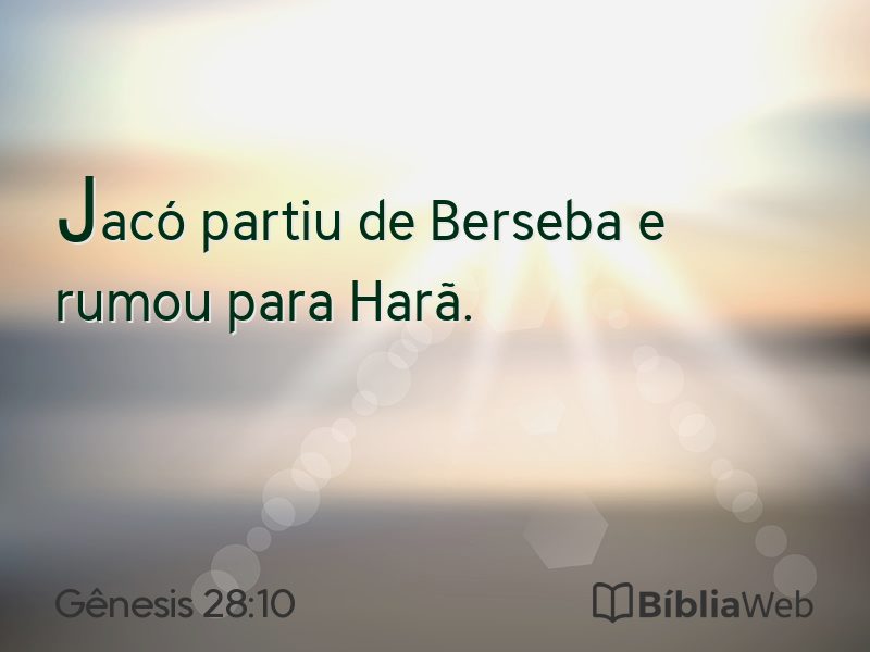Gênesis 28:10 em imagem para compartilhar