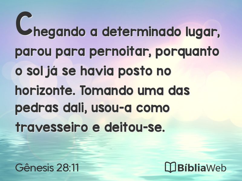 Gênesis 28:11 em imagem para compartilhar