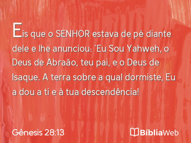 Gênesis 28:13 em imagem para compartilhar