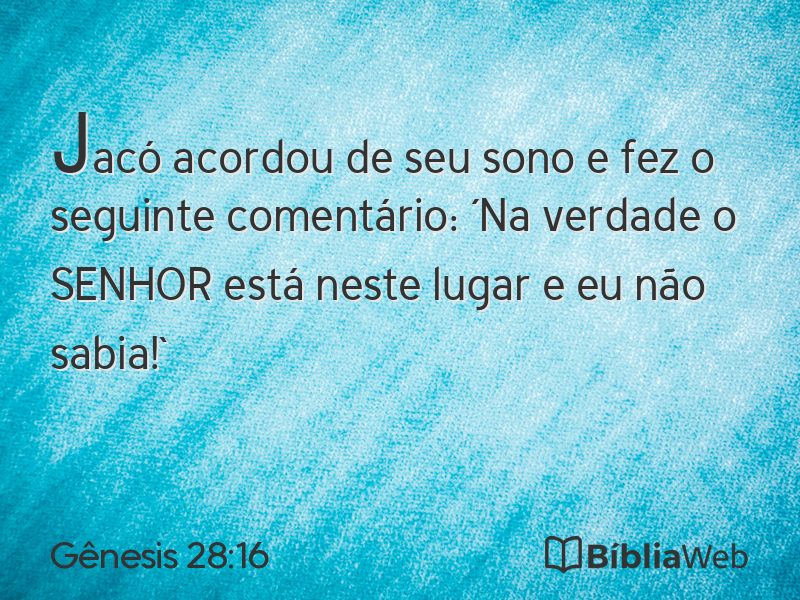 Gênesis 28:16 em imagem para compartilhar