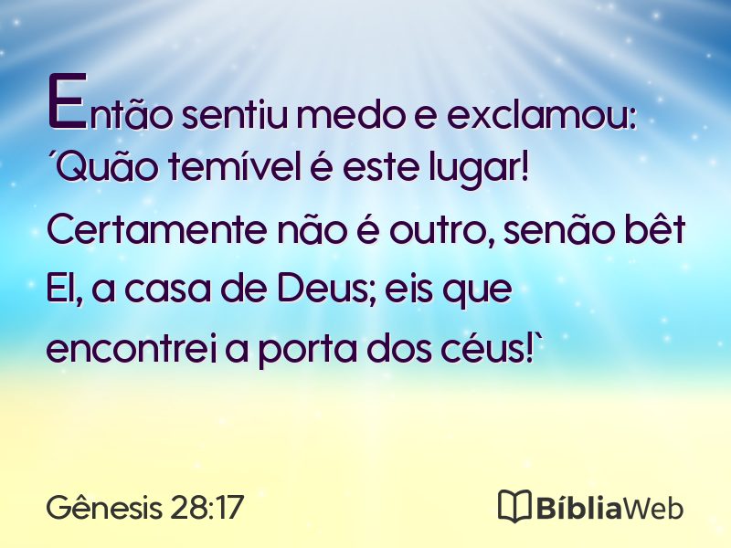 Gênesis 28:17 em imagem para compartilhar